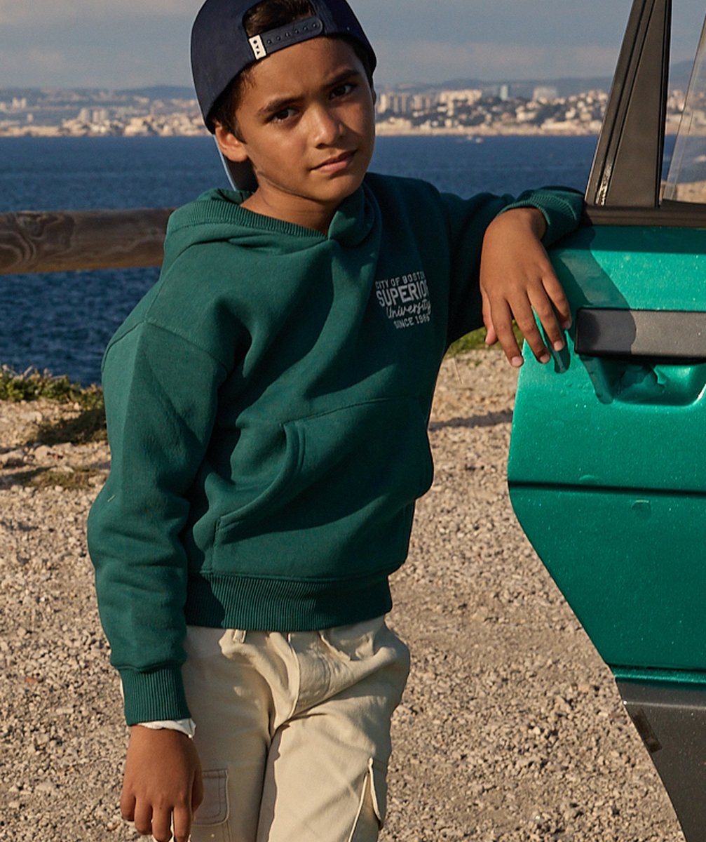 Boy's green hoodie