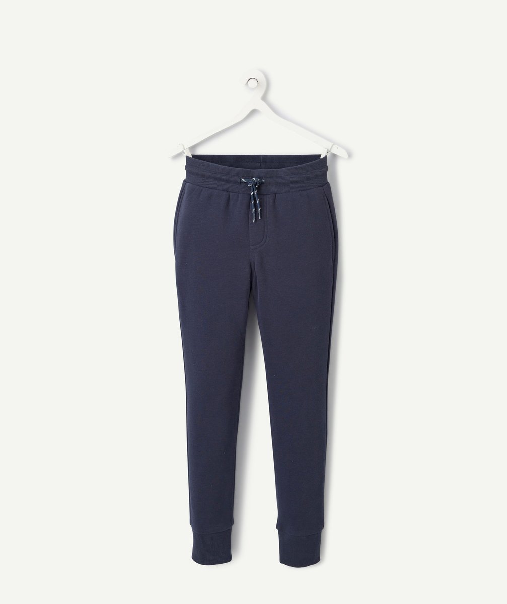 Navy blue boy's jogging pants with pockets