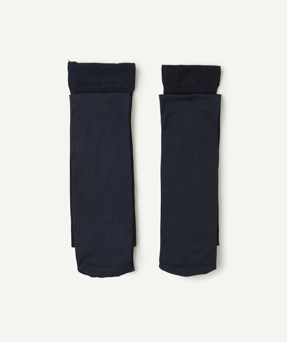 Set of 2 pairs of navy blue voile tights