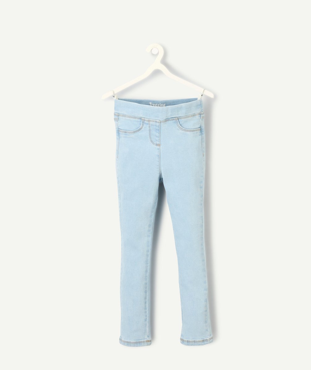 Girl's light blue denim tregging