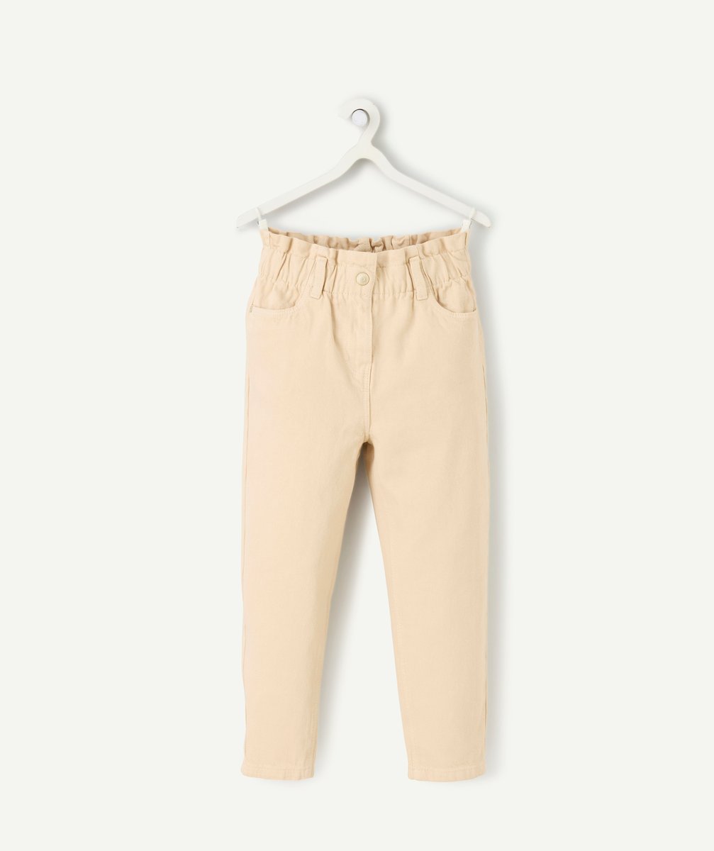 Pantalon slouchy beige pour fille