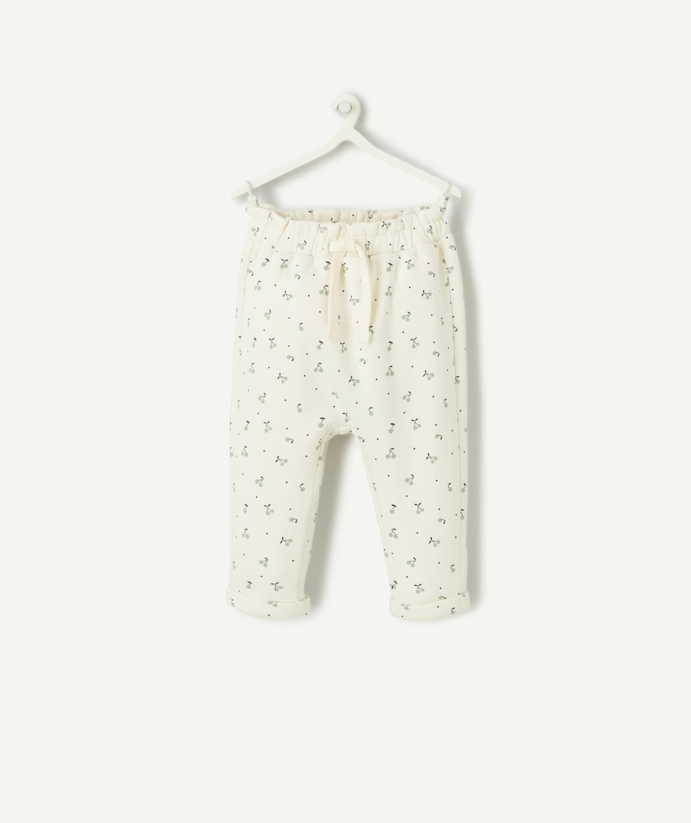 Baby girl's blue cherry print aladdin pants