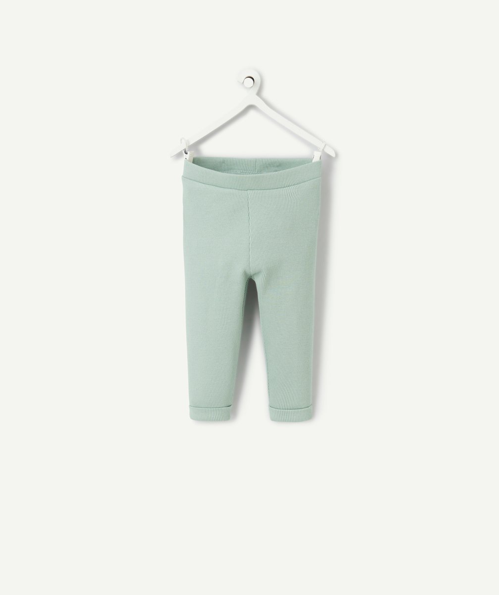 Green baby girl leggings
