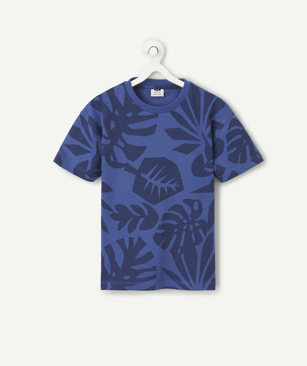 Boy's blue tropical t-shirt