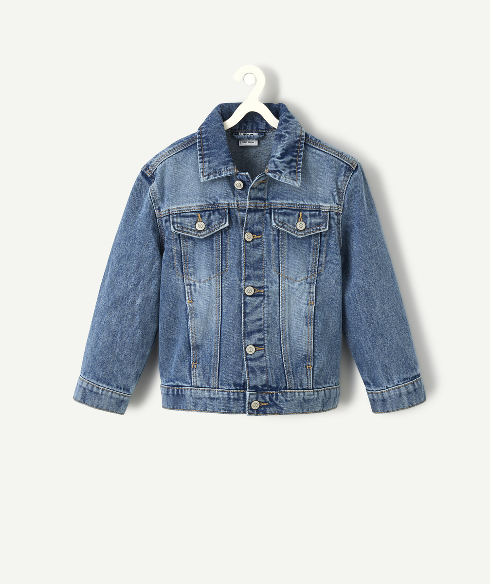 Boy's worn denim jacket