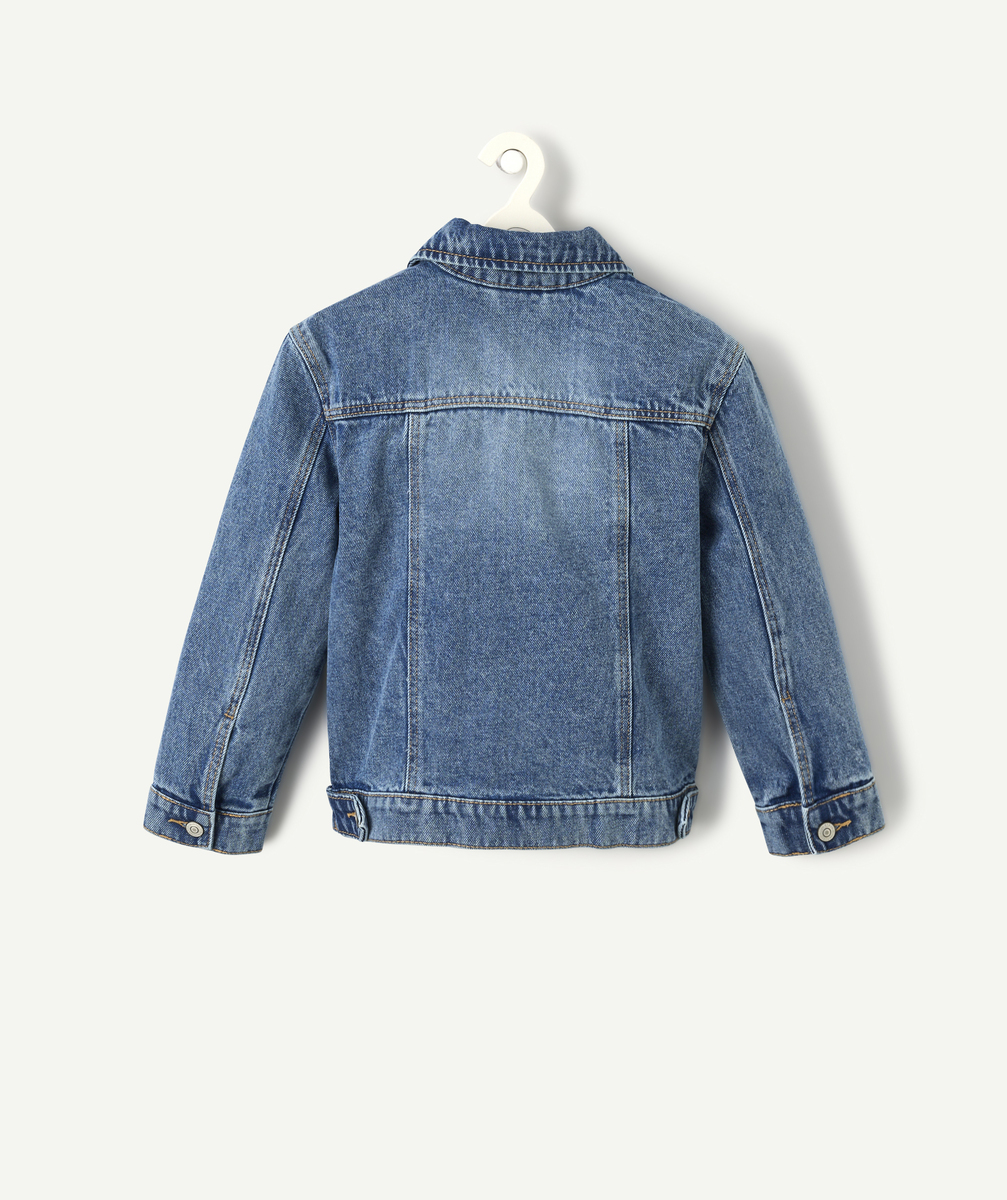 Boy's worn denim jacket