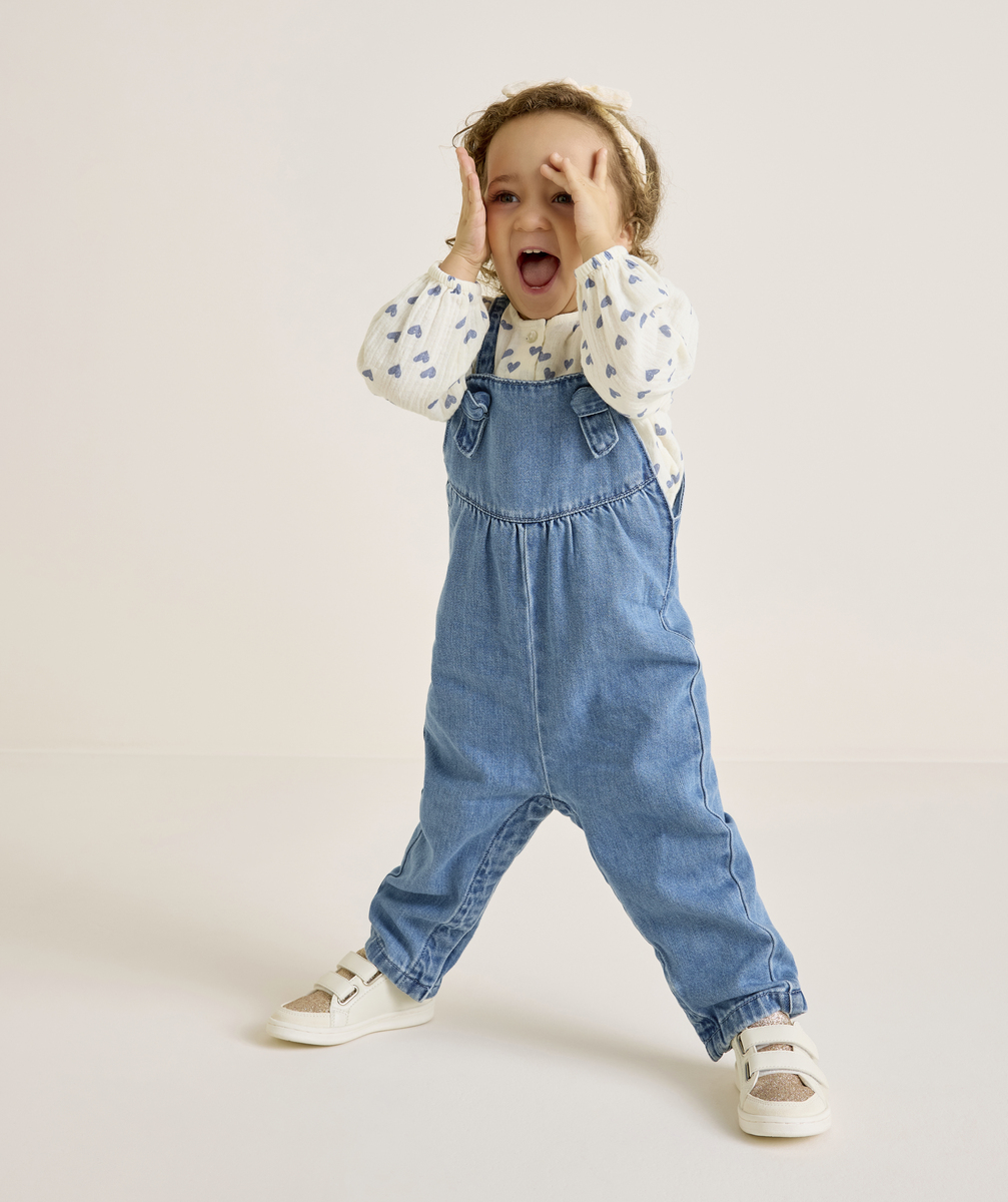Blue jumpsuit for baby girl