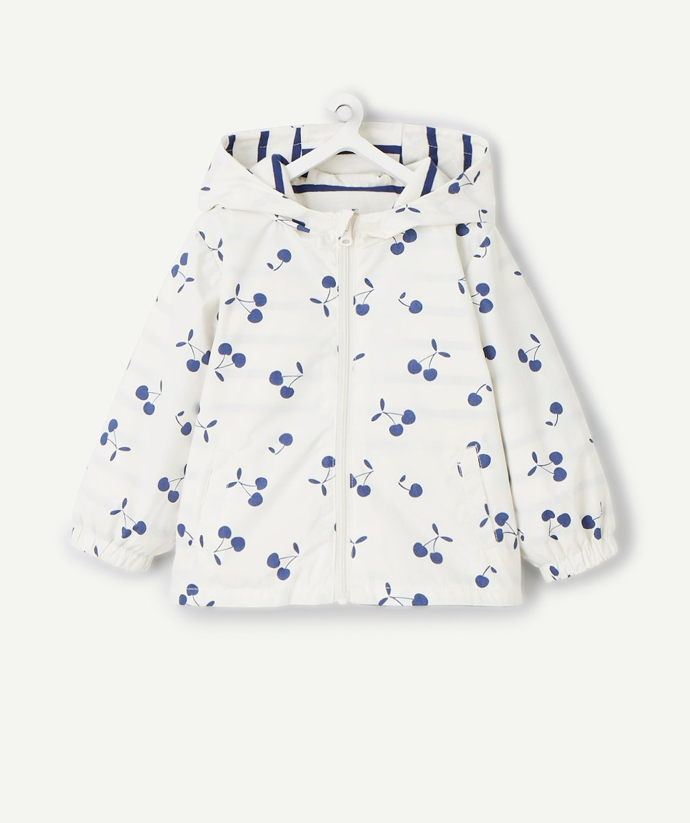 Baby girl windcheater with cherries inside sailor print