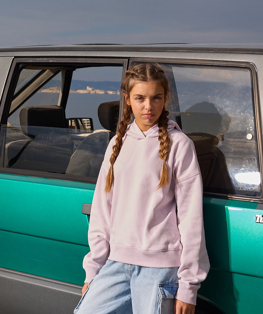 Girl's pastel pink hoodie