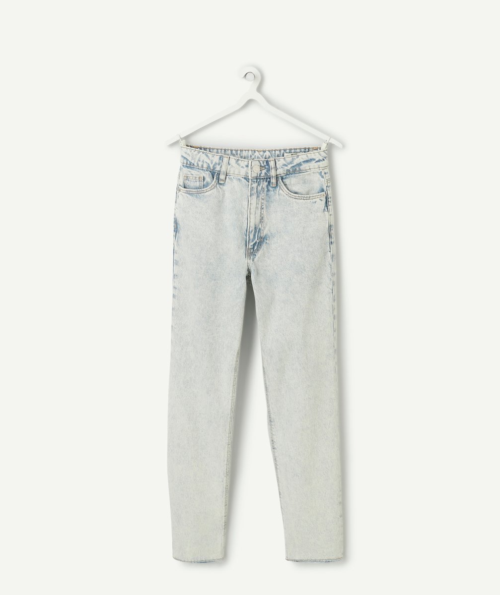 Girl's faded blue straight jeans
