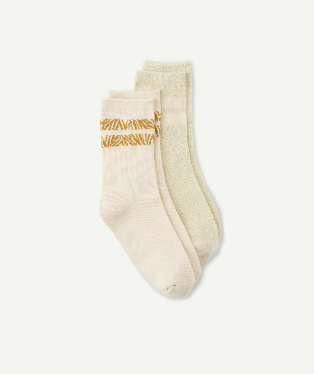 Set of 2 girls' socks with details