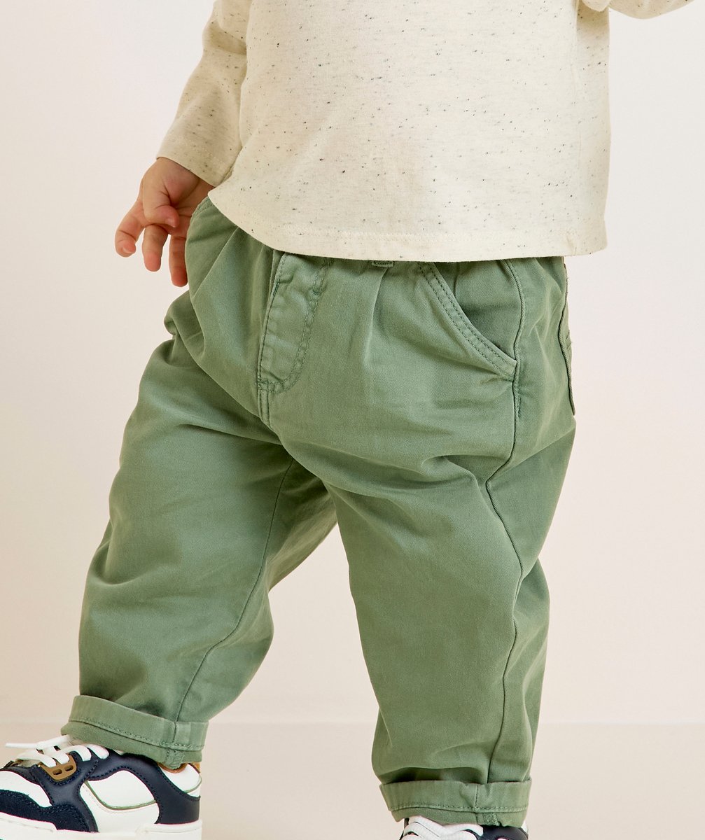 Khaki boy pants with pockets