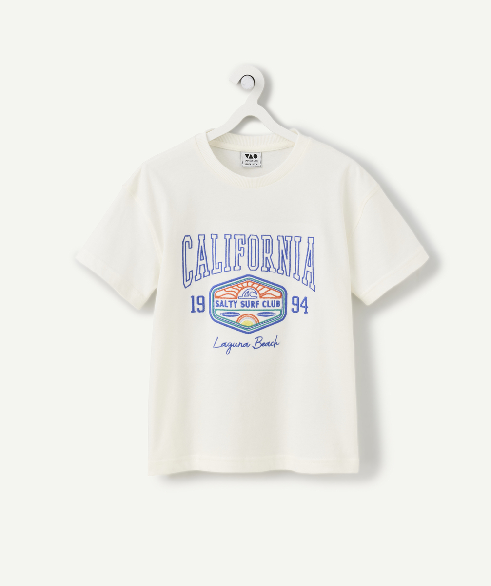 Boy's white t-shirt with "california" logo
