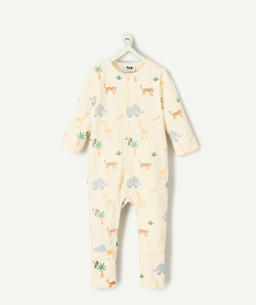 Boy's ecru pyjamas with safari print