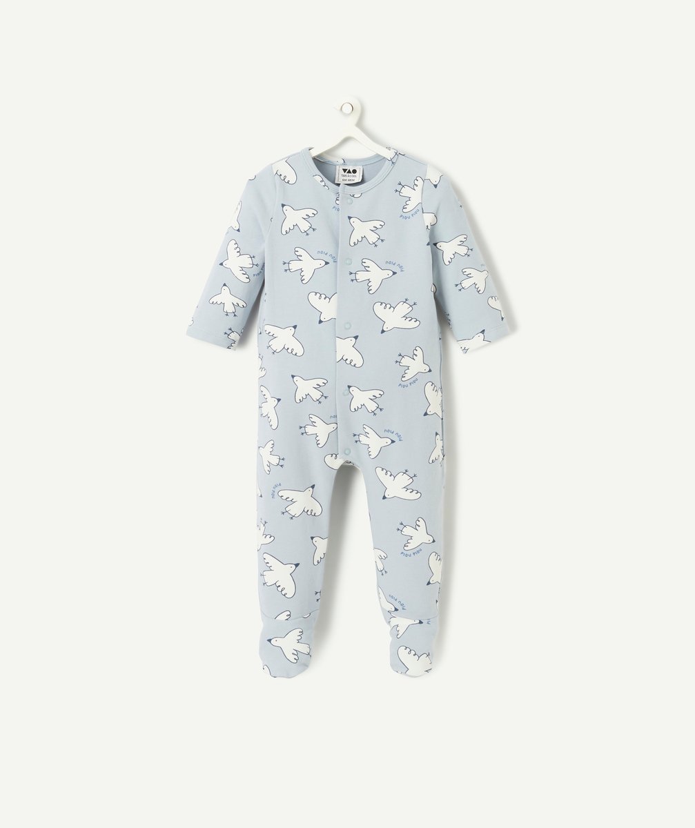 Baby boy's blue bird print pyjamas