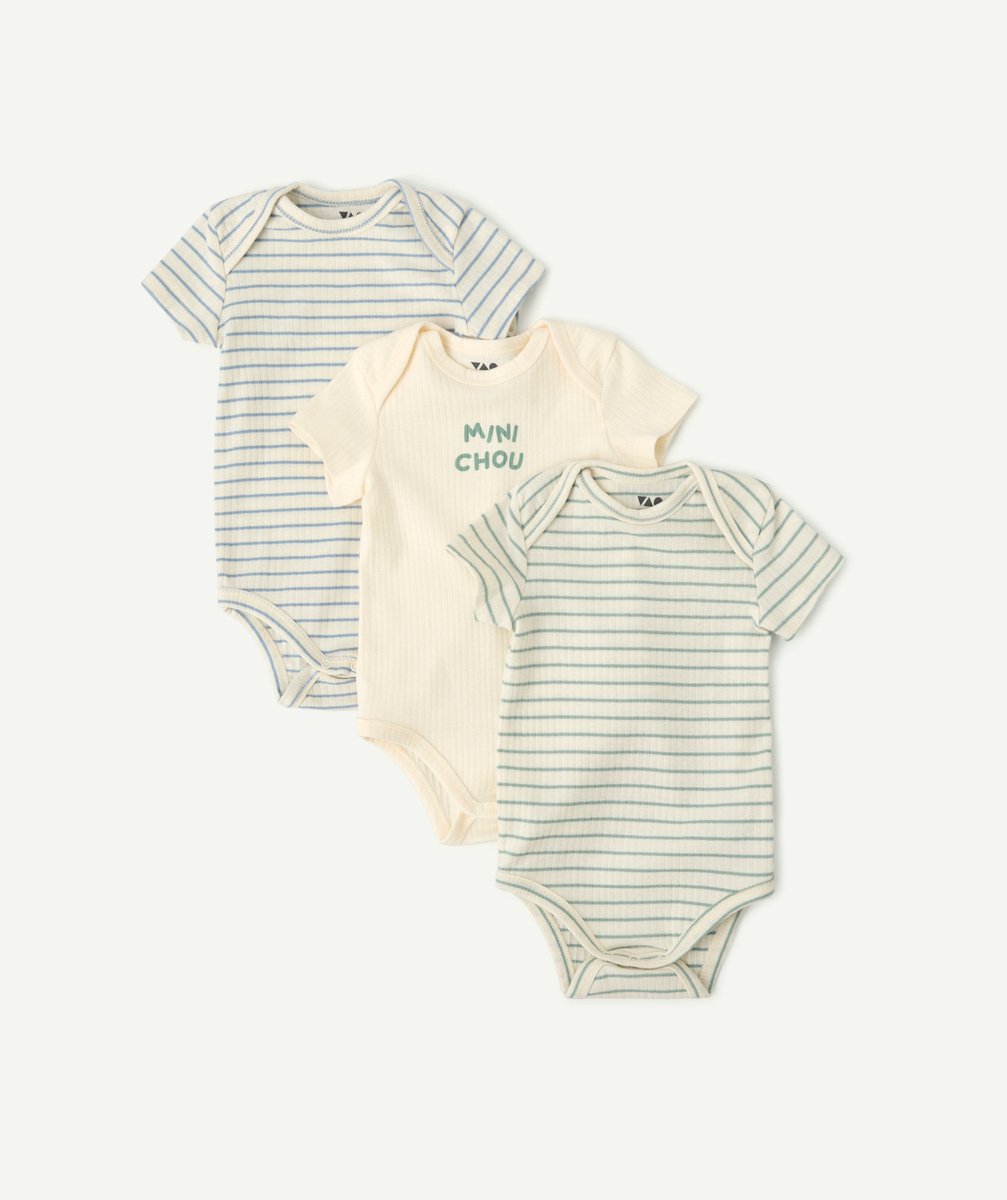 Set of 3  short-sleeved bodysuits