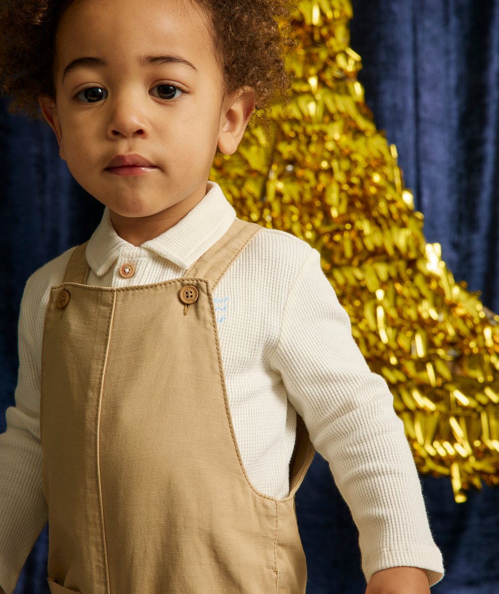 Long-sleeved baby boy bodysuit
