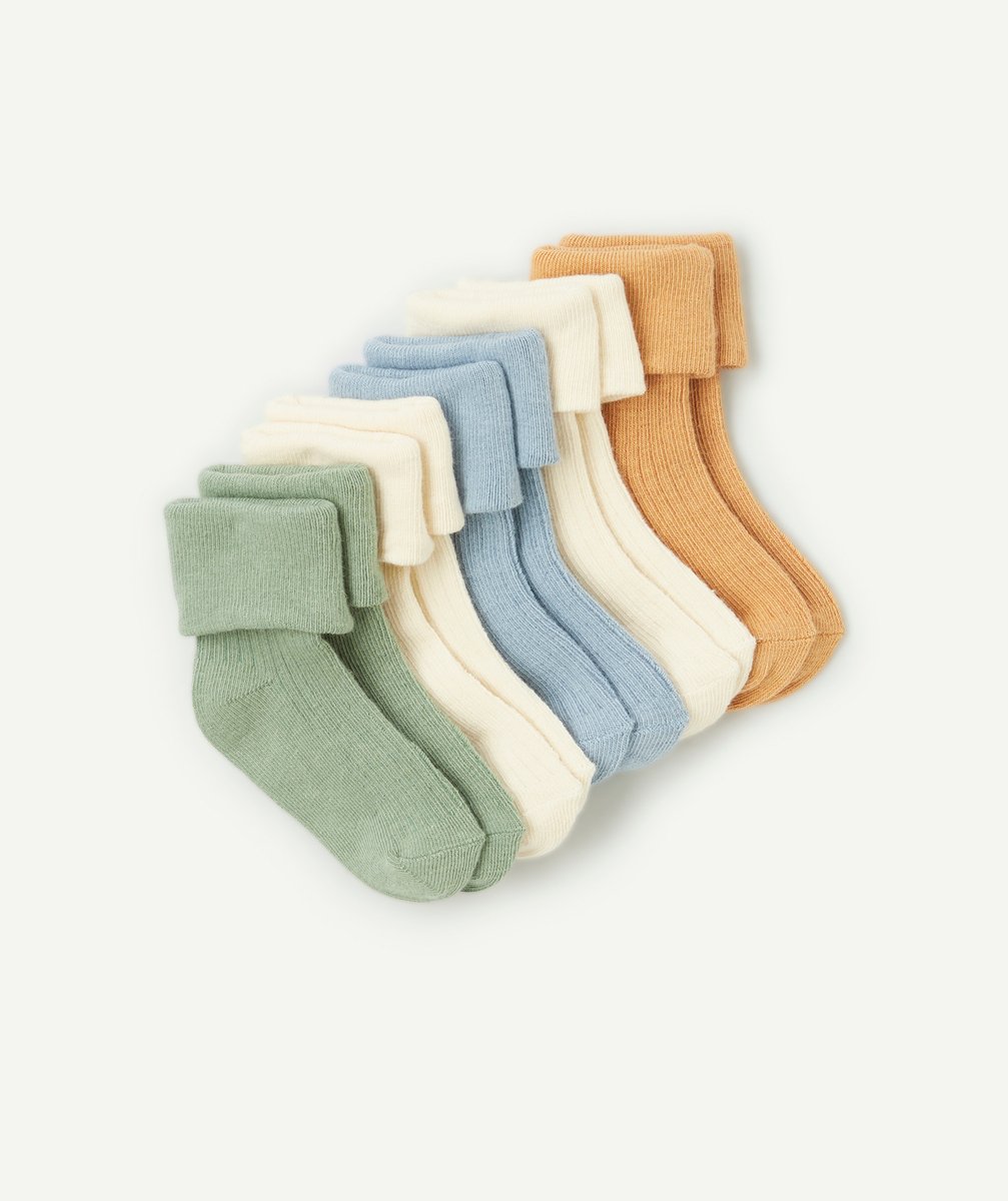 Set of 5 cuffed socks for baby boys