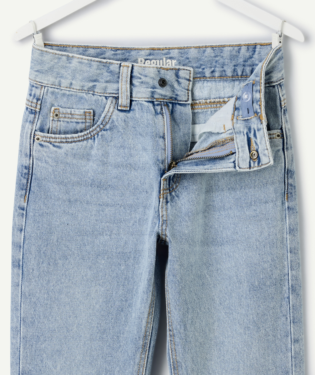Washed straight-cut boy jeans