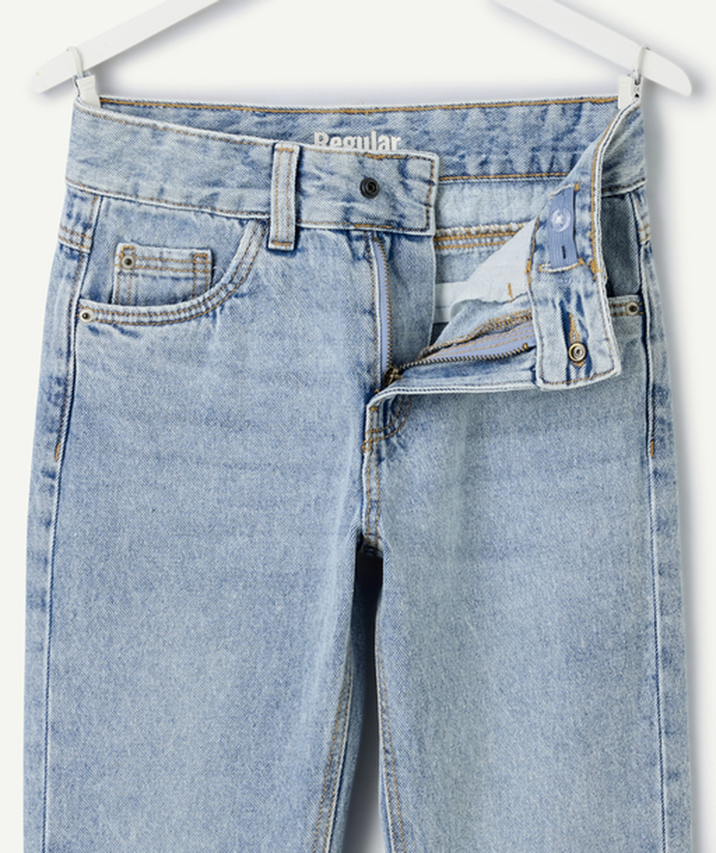 Washed straight-cut boy jeans