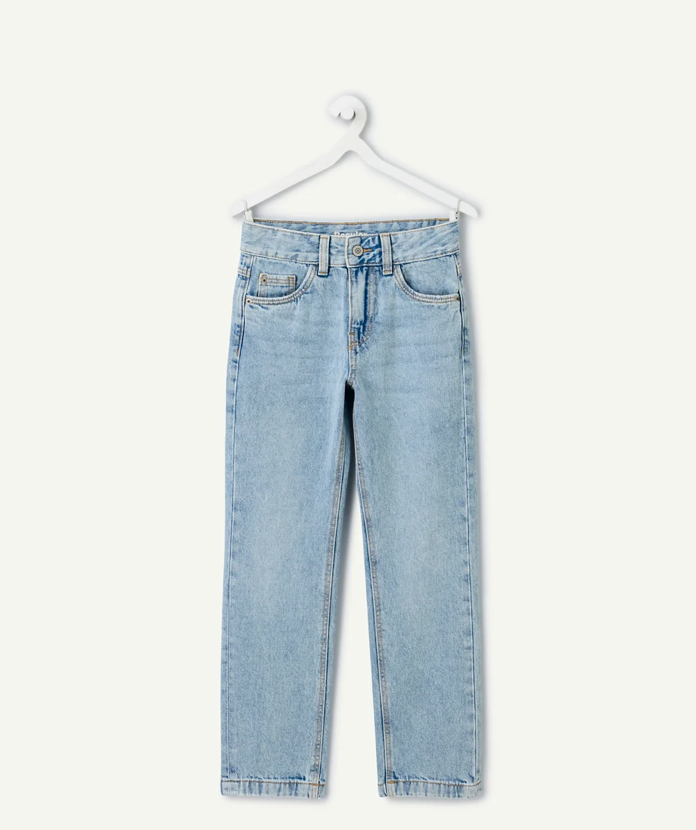Washed straight-cut boy jeans