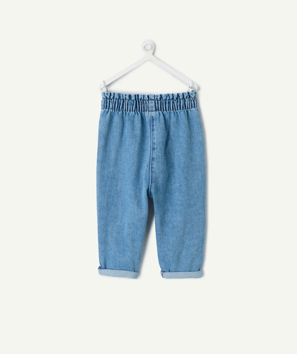 Baby girl denim pants with embroidery