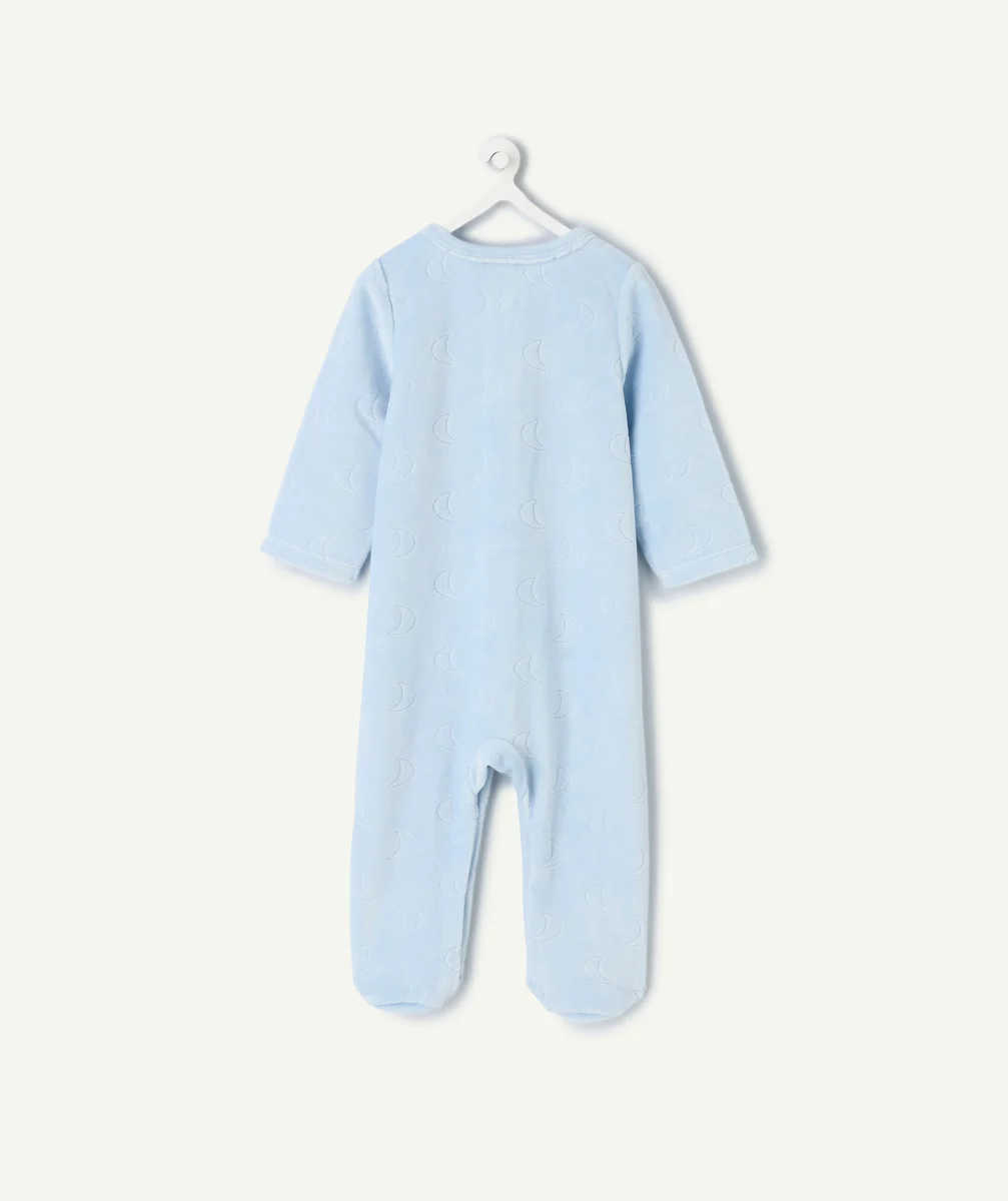 Baby boy pyjamas in blue cotton print