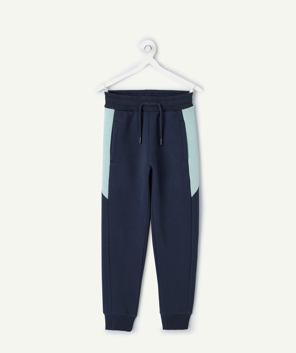 Blue colorblock boys' jogging suit