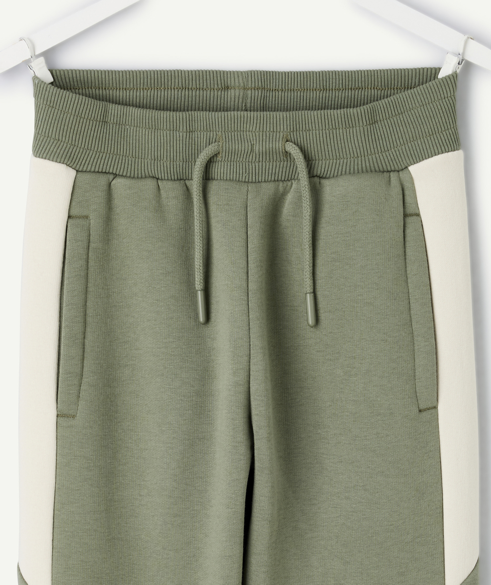 Boy's green jogging pants with drawstring
