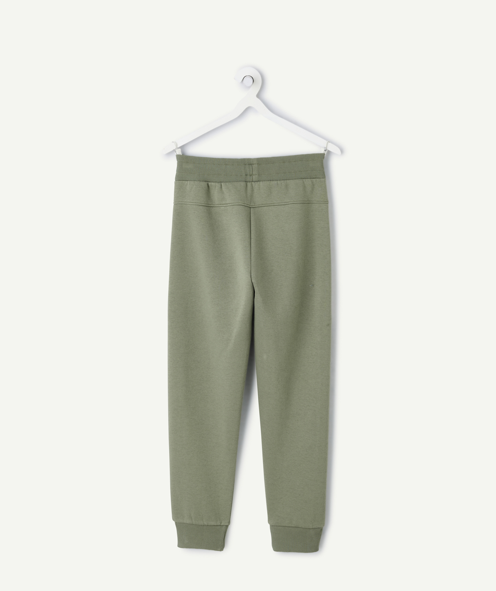 Boy's green jogging pants with drawstring