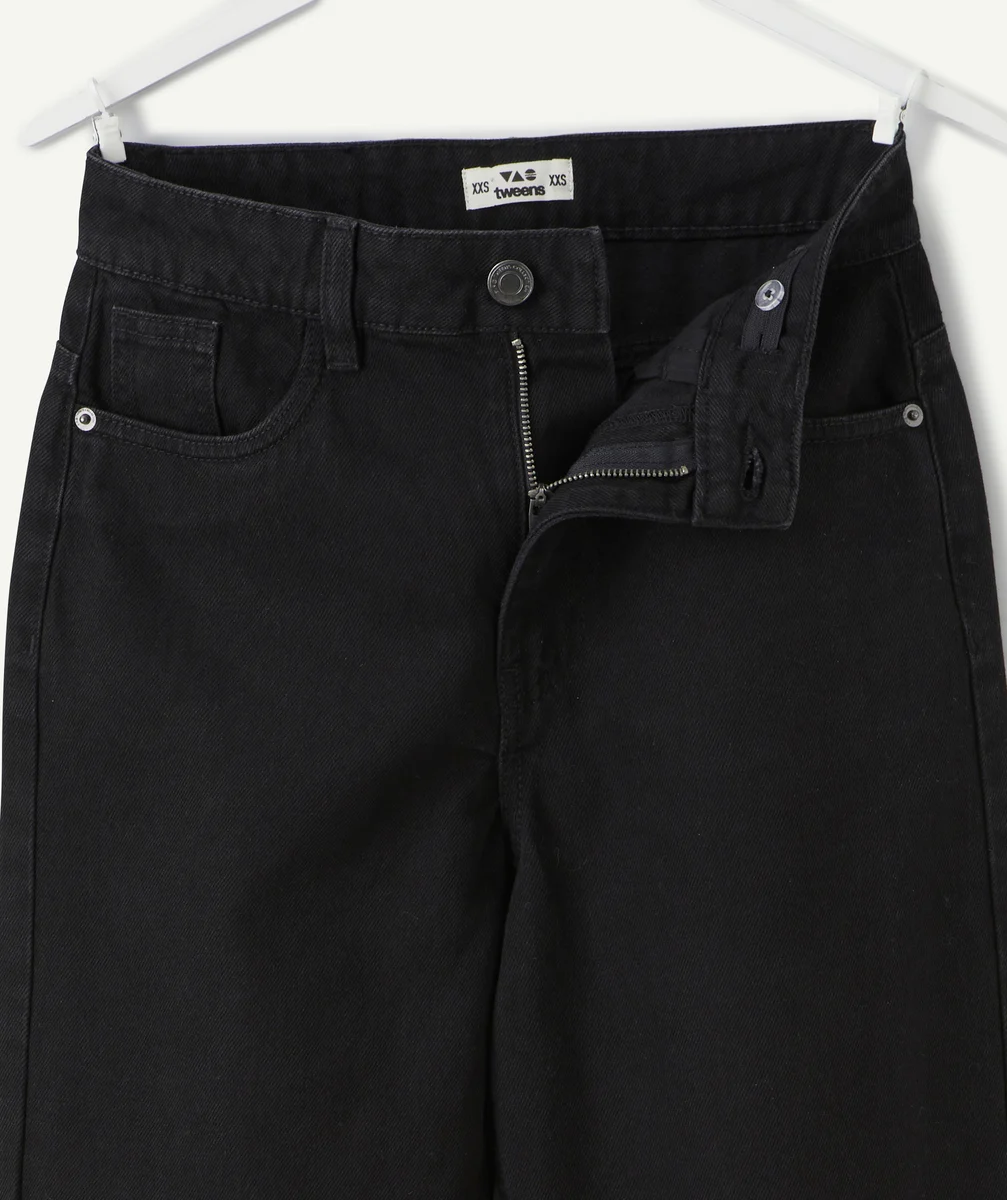 Black girl's jeans with star patches