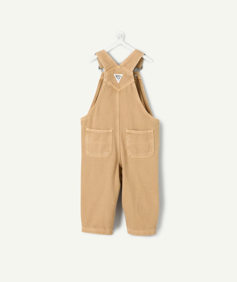 Brown baby boy overalls