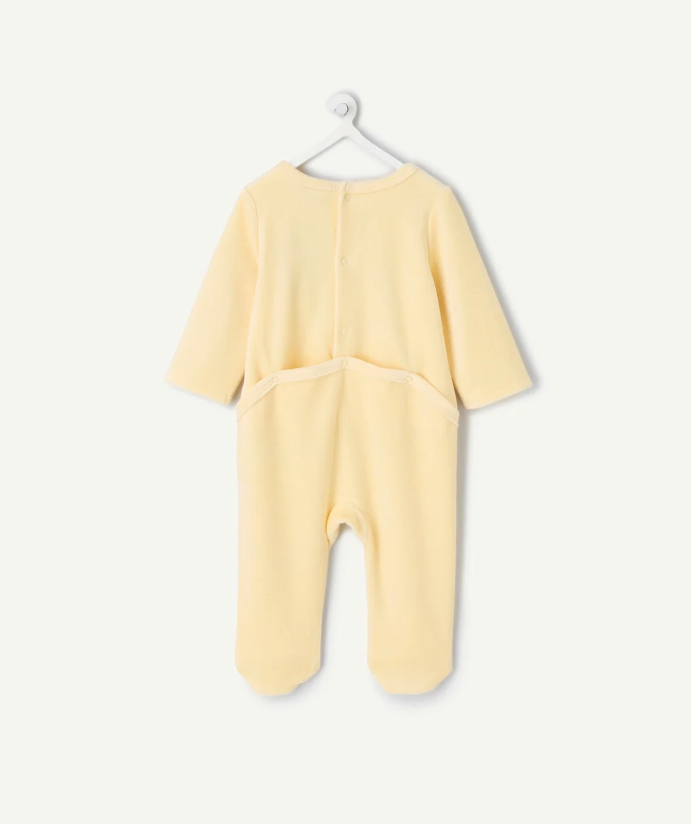 Yellow baby girl pyjamas with heart print