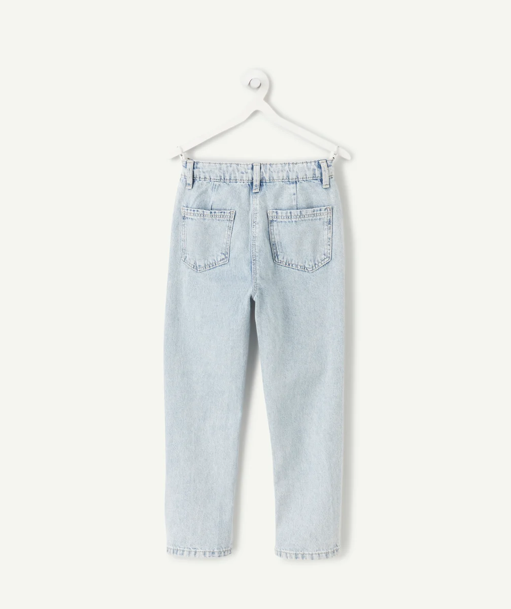 Girl's straight blue jeans