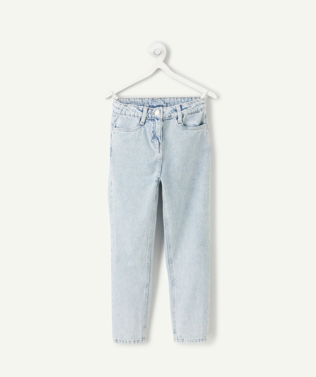 Girl's straight blue jeans