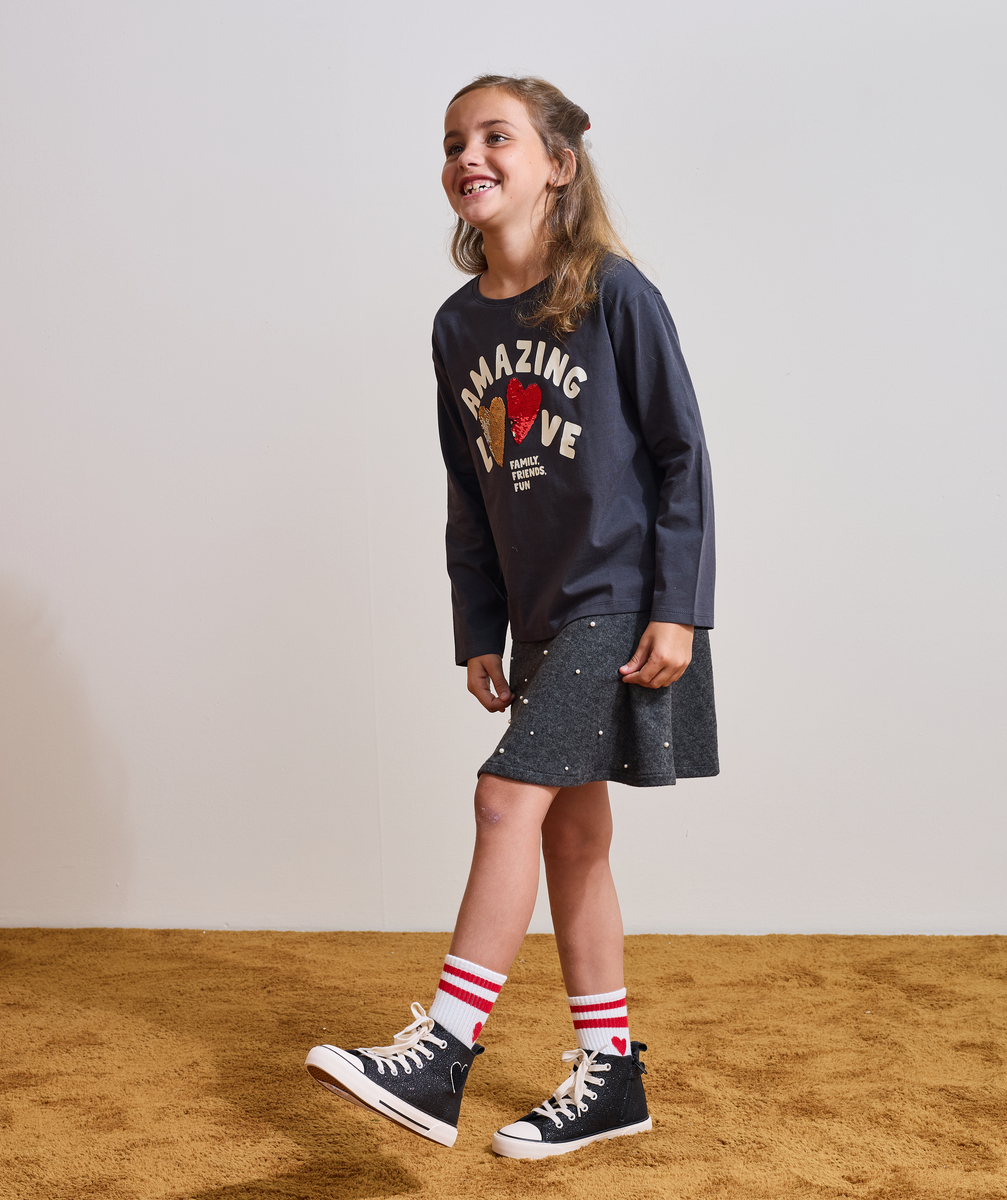 Fille-Tee Shirt ML BA