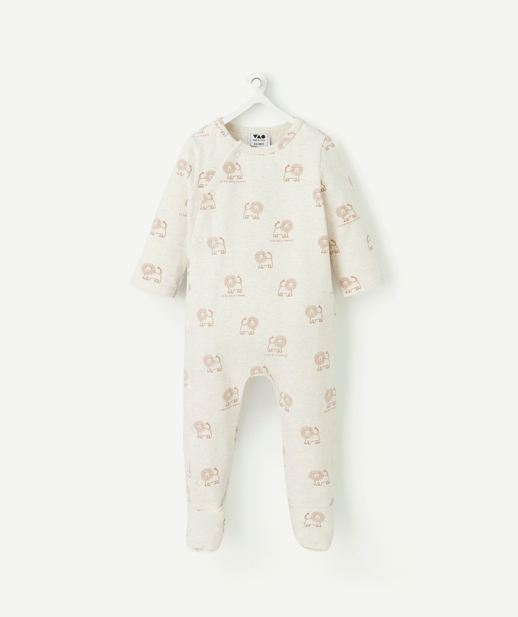 Pyjama écru en coton pour bébé garçon