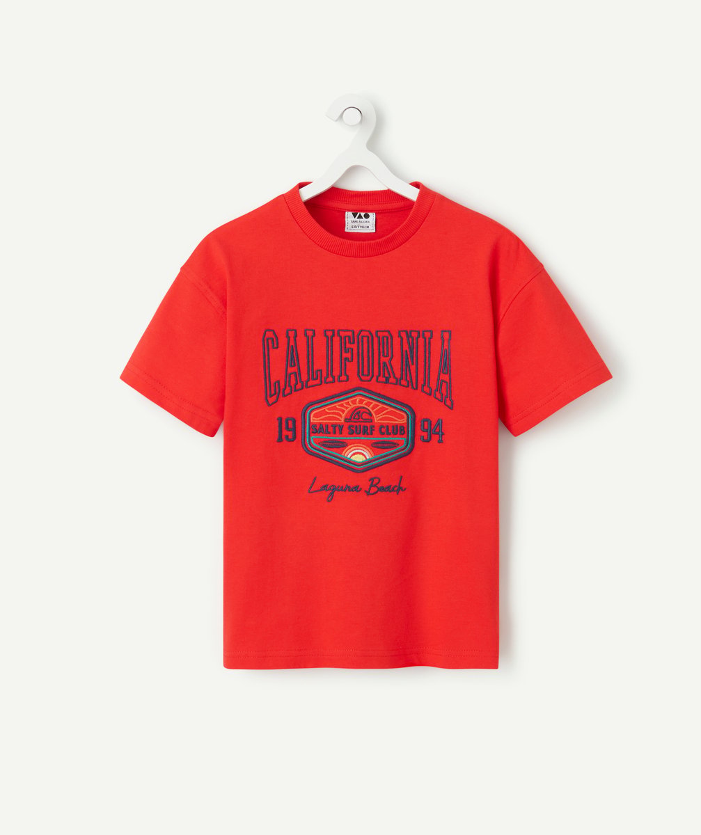 T-shirt garçon rouge california