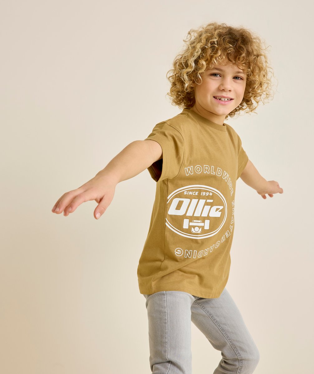 Boy's short-sleeved mustard t-shirt